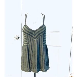 PIXLEY Thin Strap Tunic-Green-S
